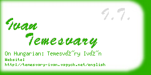 ivan temesvary business card